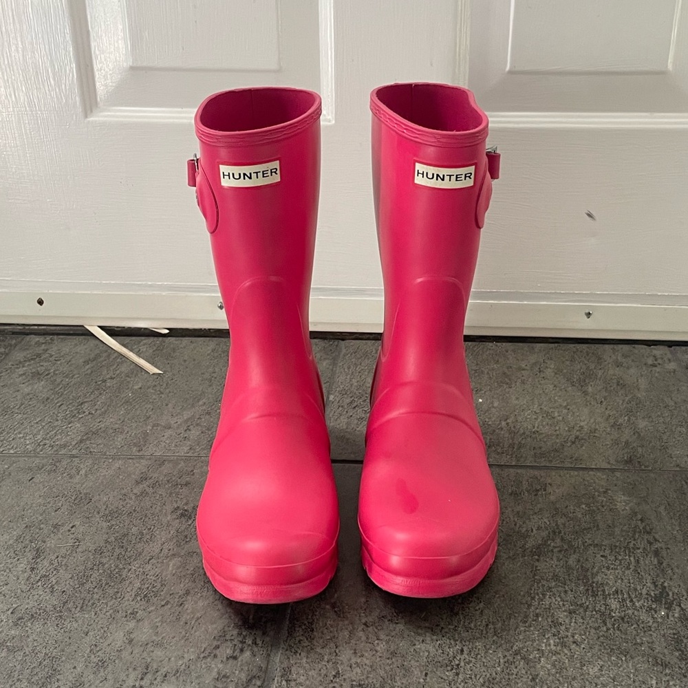 Pink Hunter Short Rain Boots